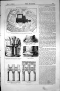 Old Gloucester Cathedral Plan Relieving Arches Architecture 1856 Buil Victorian