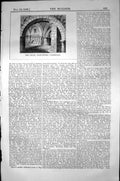 Original Old Antique Print Crypt Gloucester Cathedral Architecture 1856 Builder