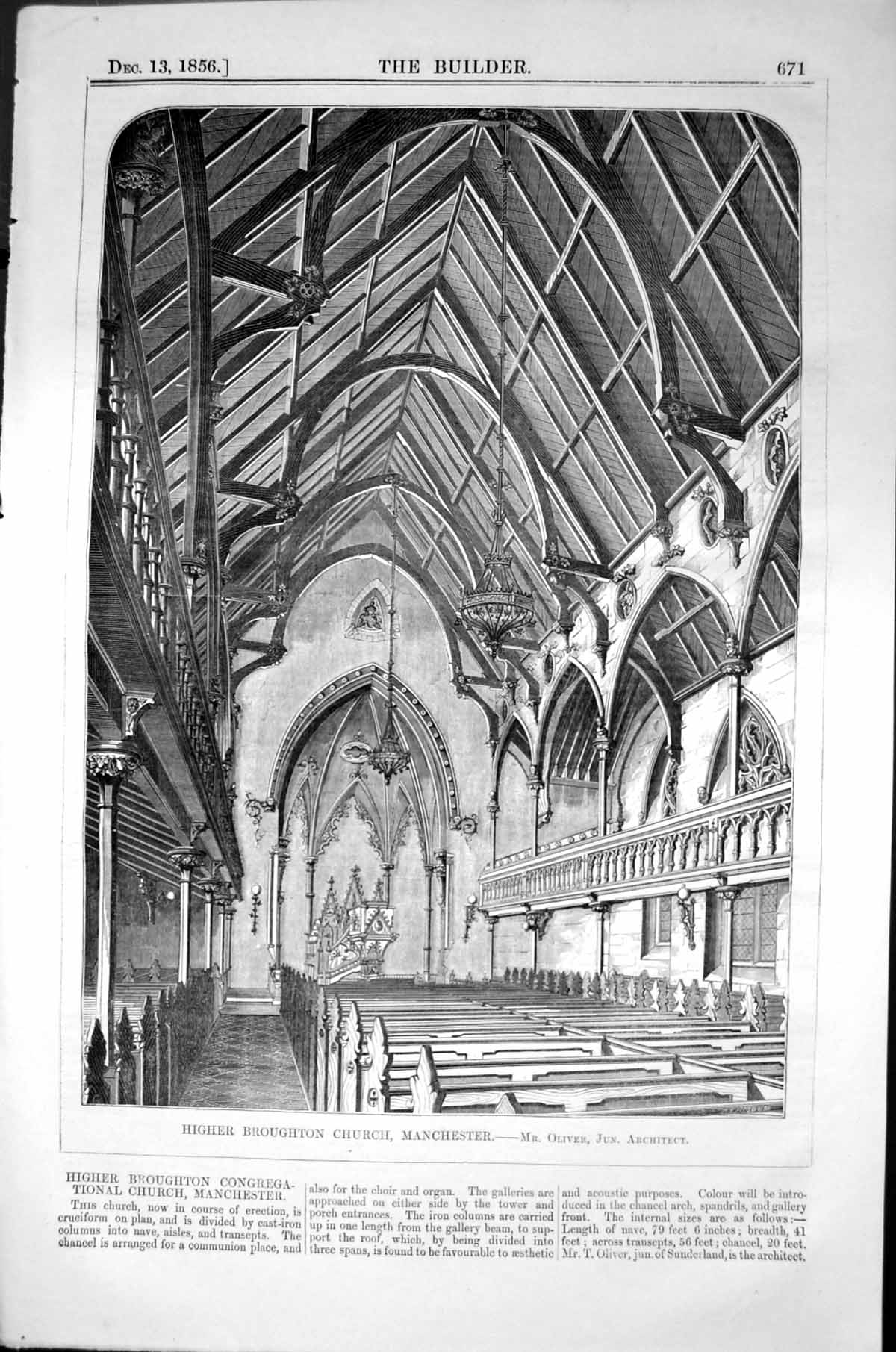 Old Higher Broughton Church Manchester Oliver Architecture 1856 Build Victorian