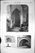 Old Westminster Abbey Blaise Chapel Cloister Architecture 1856 Builde Victorian