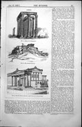 Old Athens Ruins Olympieium Acropolis Restored Erechtheium Restored 1857 19th