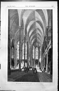 Old Antique Print Interior Church St Eugene Paris Boileau Architect 1857 19th
