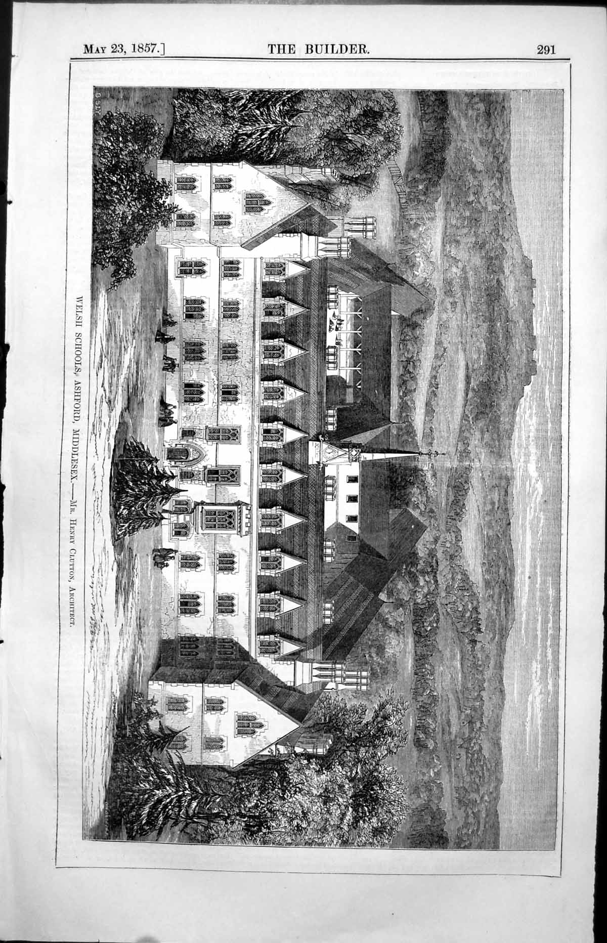 Old Welsh Schools Ashford Middlesex Exterior Henry Clutton Arch 1857 Victorian
