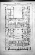 Antique Print Design Foreign Office Plan One Pair Floor Second Premium 1857