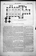 Antique Old Print Plan St Marks Church Wrexham R Kyrke Penson Architect 1857