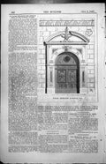 Old Antique Print Entrance Doorway House Rue Salamandre Rouen 1602 1857