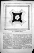 Original Old Antique Print Plan Brotherton Memorial Salford Octagonal Base 1857