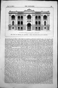 Antique Old Print Bank Bengal Calcutta Messrs Mackintosh Burn & Co Arch 1858