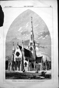 Old Antique Print Montreal Cathedral Frank Wills Ts Scott Architects 1858 19th