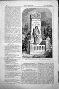 Old Antique Print Tomb Casimir Delavigne Mons. Abel Blouet Architect 1858 19th
