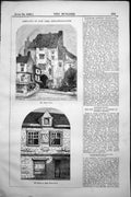 Antique Print Remnants Past Time Newcastle-Upon-Tyne Black Gate House 1858 19th