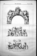 Antique Old Print West England South Wales Bank Bristol Details J Thomas 1858