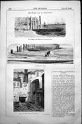 Antique Old Print Thames Tributaries Regents Canal Shore Section Sewer 1858