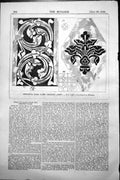 Antique Print Mediaeval Tiles From Chertsey Abbey Architectural Museum 1858
