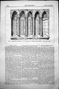 Old Antique Print From North West Doorway Cathedral Notre Dame 13Thc 1858