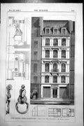 Antique Print Paris Modern Street Architecture House Place Vintimille 1858 19th