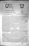 Antique Old Print Ventilation Sewers Purifying Box Syphon Pipe 1859 Builder