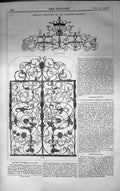Old Wrought Ironwork Brompton Musuem Gate Pediment Grill 1859 Builder Victorian