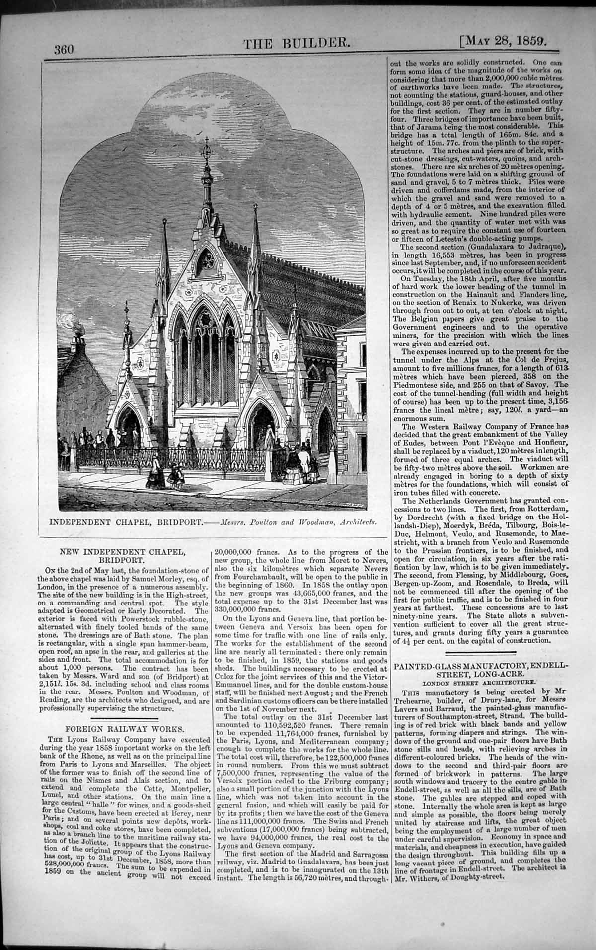 Old Independent Chapel Bridport Poulton Woodman Architecture 1859 Bui Victorian