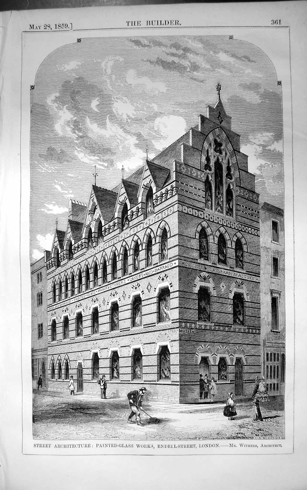 Old Street Architecture Painted Glass Works Endell London Withers 185 Victorian