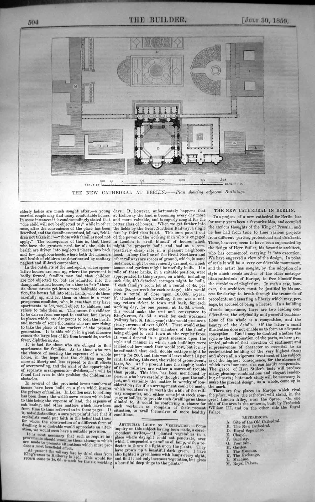 Old Cathedral Berlin Germany Plan Adjacent Buildings Architecture 185 Victorian