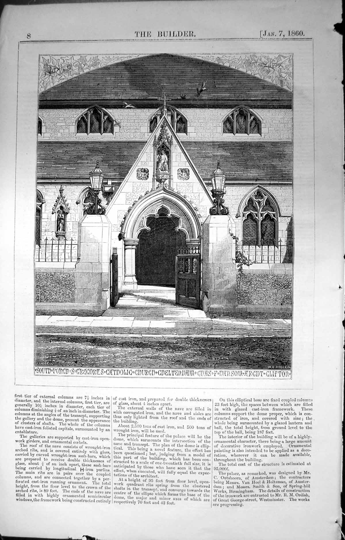Old South Porch Gregory Catholic Church Cheltenham Builder 1860 Archi Victorian