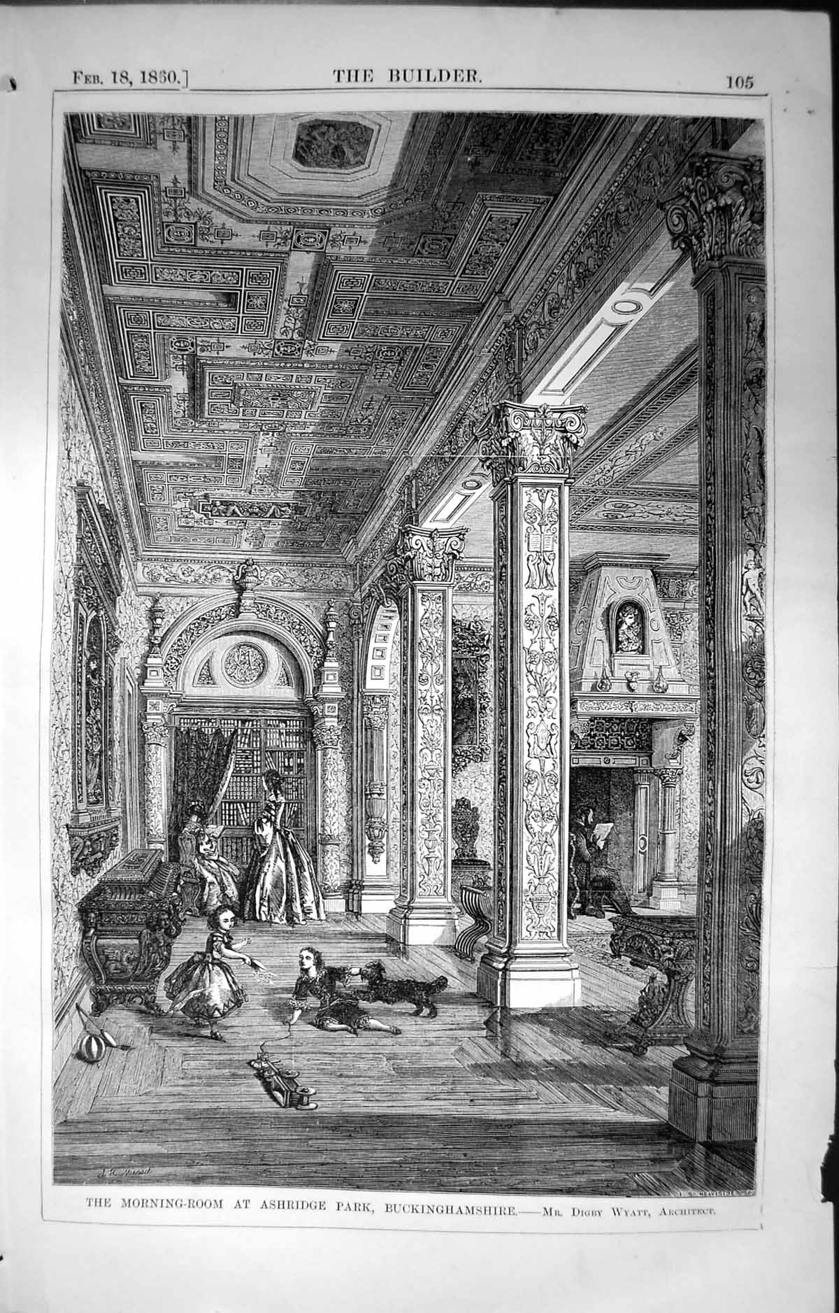 Old Morning Room Ashridge Park Buckinghamshire Digby Wyatt Builder 18 19th