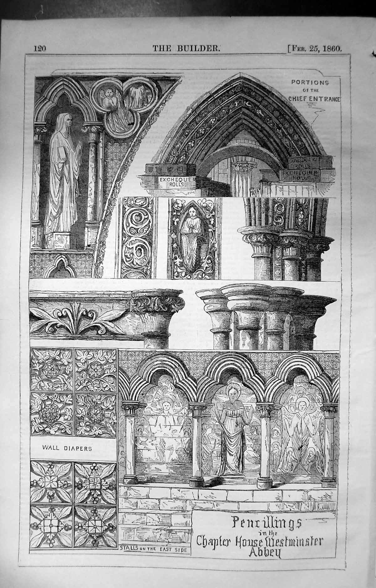 Old Penrillings Chapter House Westminster Abbey Builder 1860 Architec Victorian