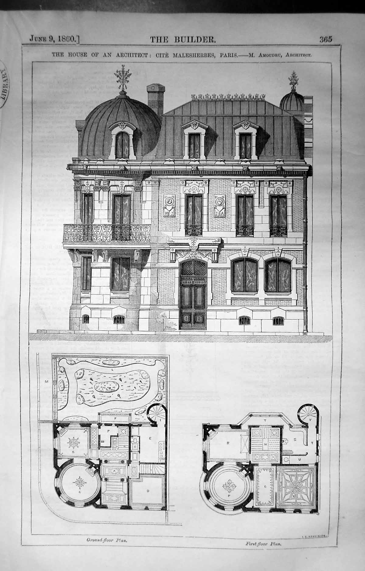 Old House Cite Malesherbes Paris France Amoudru Builder 1860 Architec Victorian