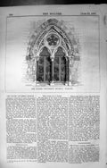 Antique Old Print Oxford University Musuem Window Builder 1860 Architecture