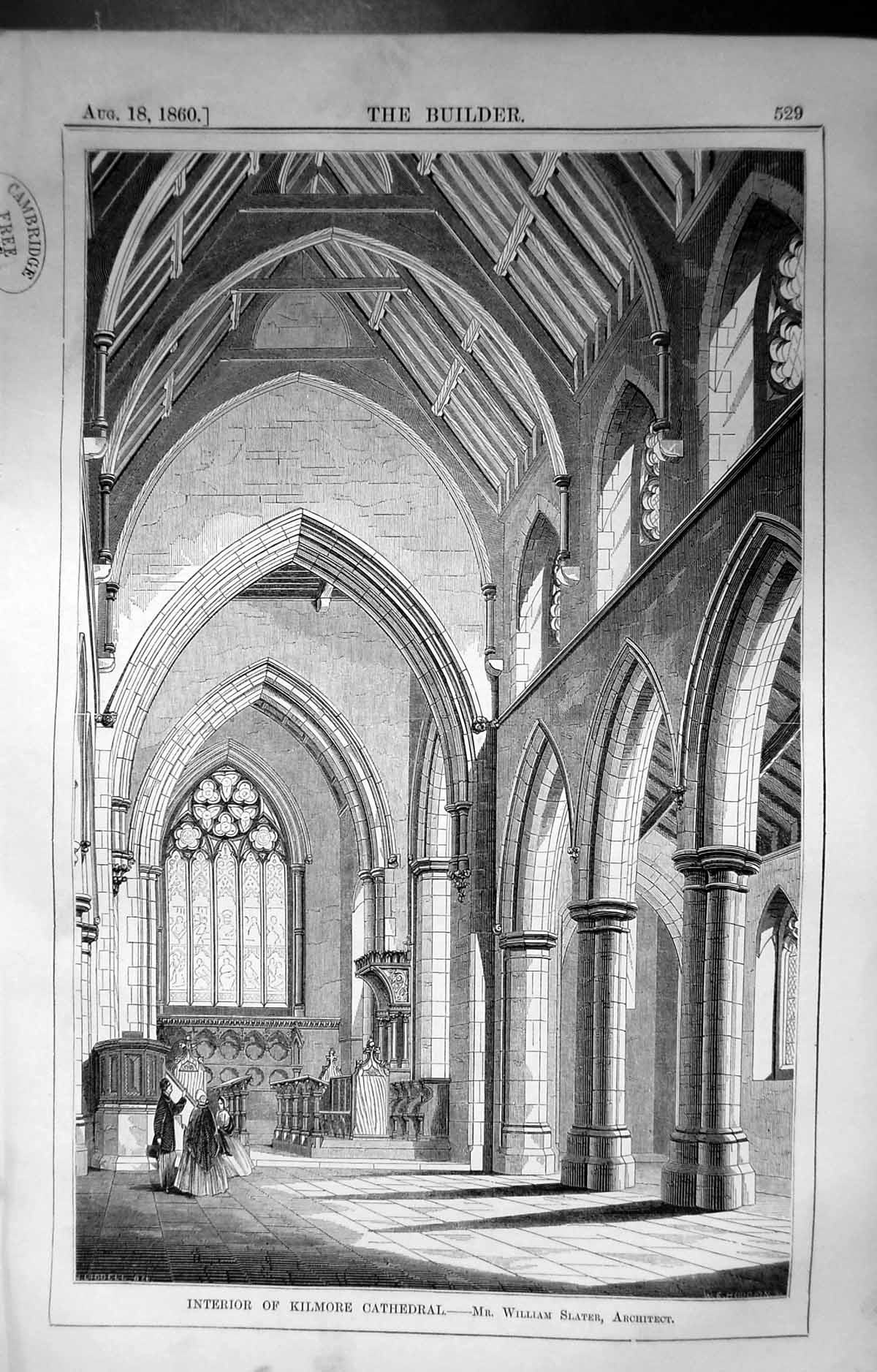 Old Interior Kilmore Cathedral William Slater Builder 1860 Architectu Victorian