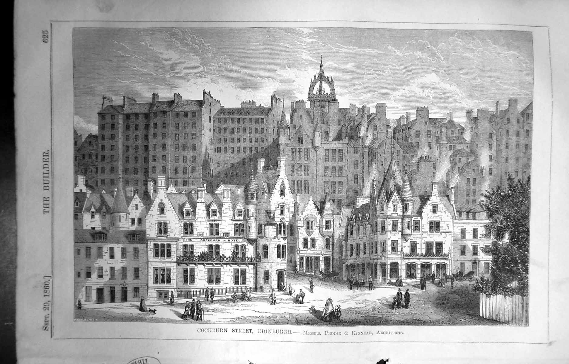 Old Cockburn Street Edinburgh Peddie Kinnear Builder 1860 Architectur Victorian