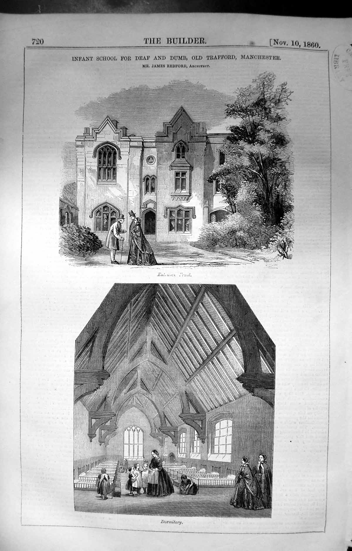 Old Infant School Deaf Dumb Trafford Manchester Redford Builder 1860 Victorian
