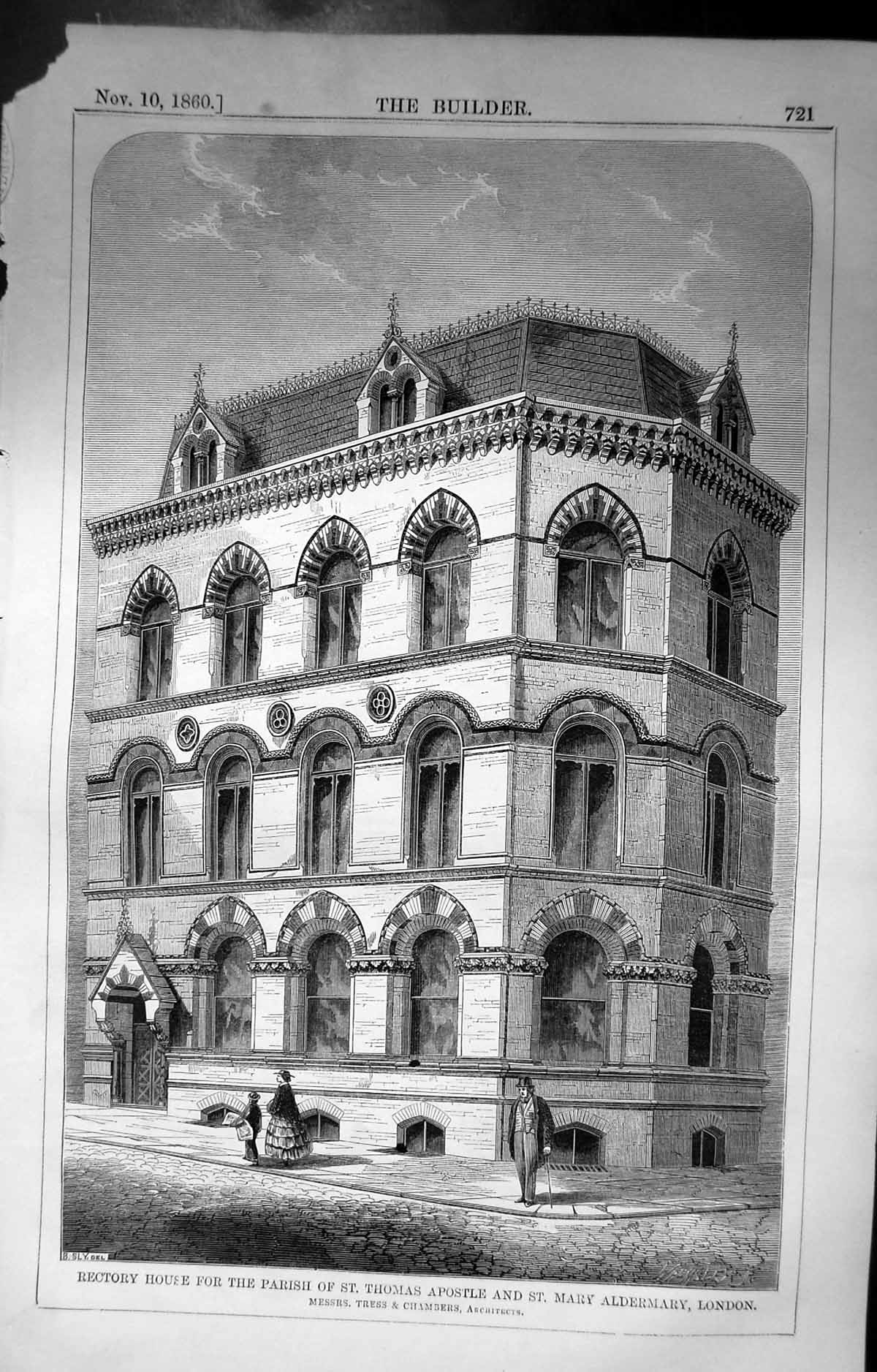 Old Rectory House Parish Thomas Apostle Mary Aldermary Chambers 1860 Victorian