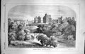 Old Antique Print Alnwick Castle Northumberland Architecture 1862 Builder 19th