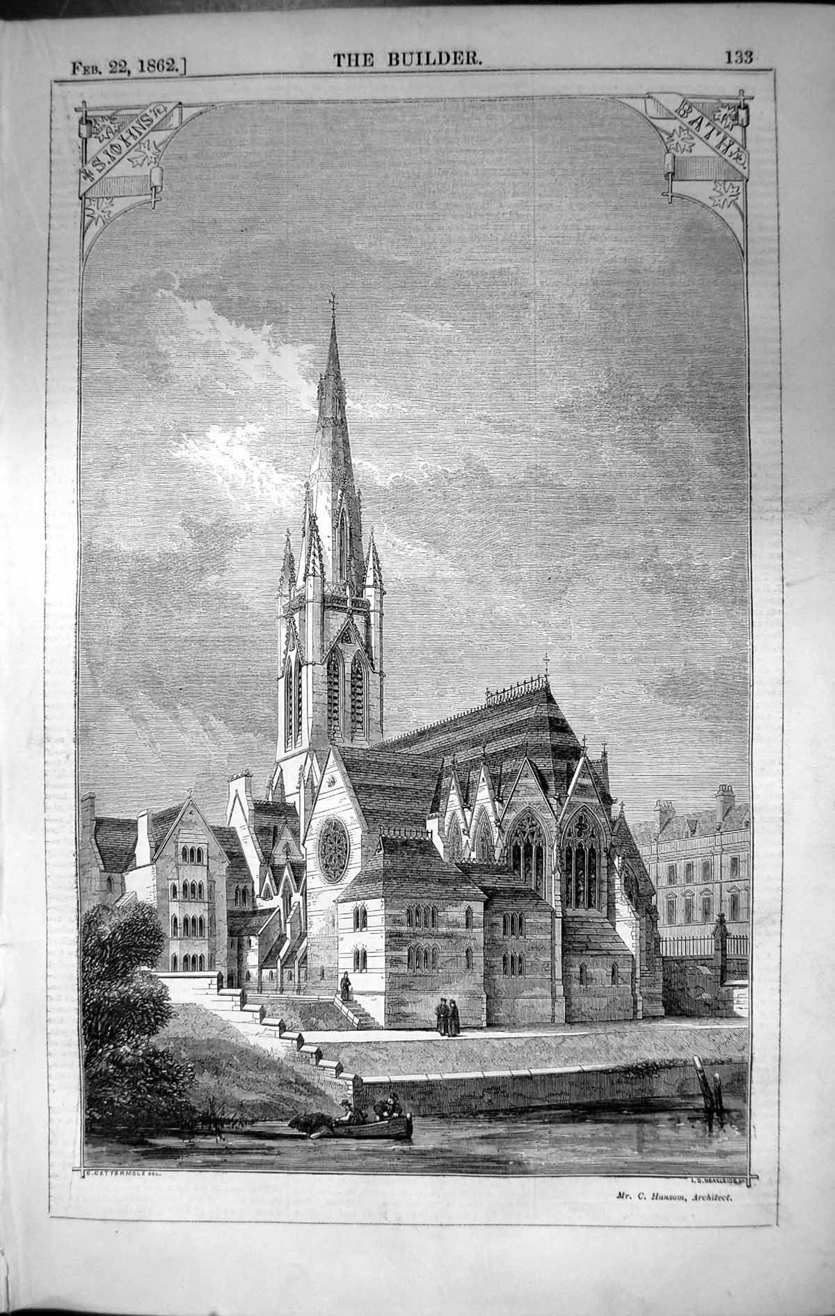 Old St. John'S Church Cathedral Bath England Architecture 1862 Builde Victorian