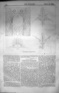 Original Old Antique Print Suggestive Decoration Patterns 1862 Builder 19th