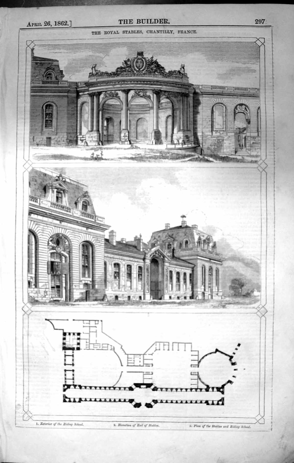 Old Royal Stables Chantilly France Riding School Architecture 1862 Bu Victorian