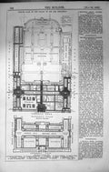 Old Ground Plan Palace Art Industry Cromwell Road Architecture 1862 B Victorian