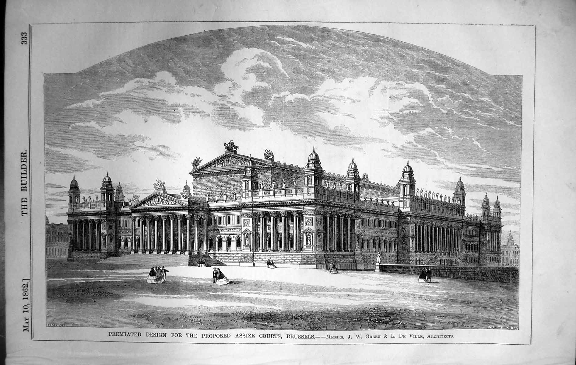 Old Premiated Design Assize Court Brussels Green Ville Architecture