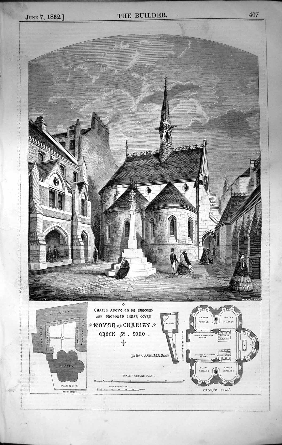 Old Chapel Inner Court House Charity Joseph Clarke Architecture 1862 Victorian