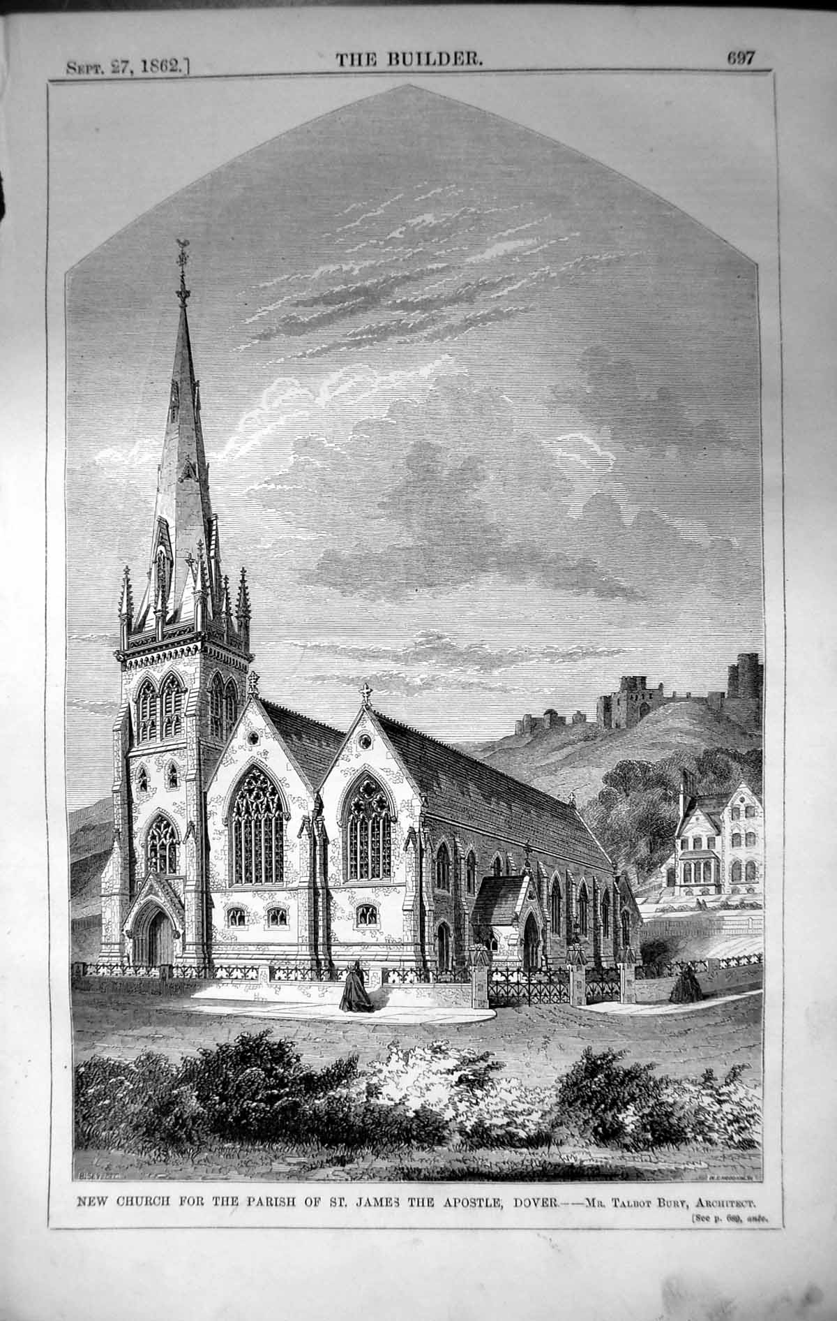 Old Church Parish St. James Apostle Dover Bury Architecture 1862 Buil Victorian