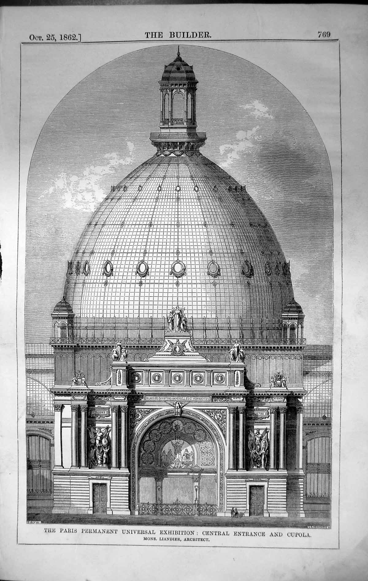 Old Paris Permanent Universal Exhibition Cupola Liandier Architecture