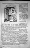 Old Antique Print Unity Church Islington Pulpit Architecture 1862 Builder 19th