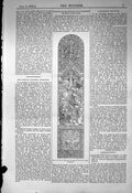 Antique Old Print 1863 Builder Stained Glass Window Garrison Church Woolwich