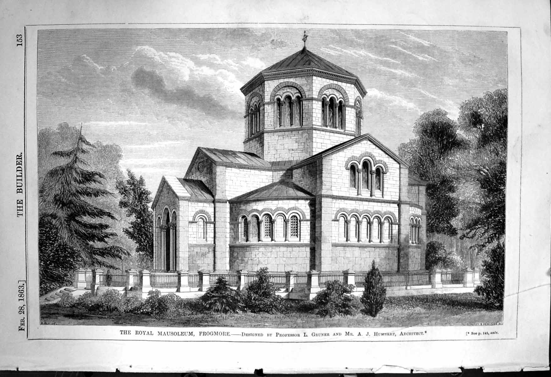 Old Architecture 1863 Builder Royal Mausoleum Frogmore Professor Grun Victorian