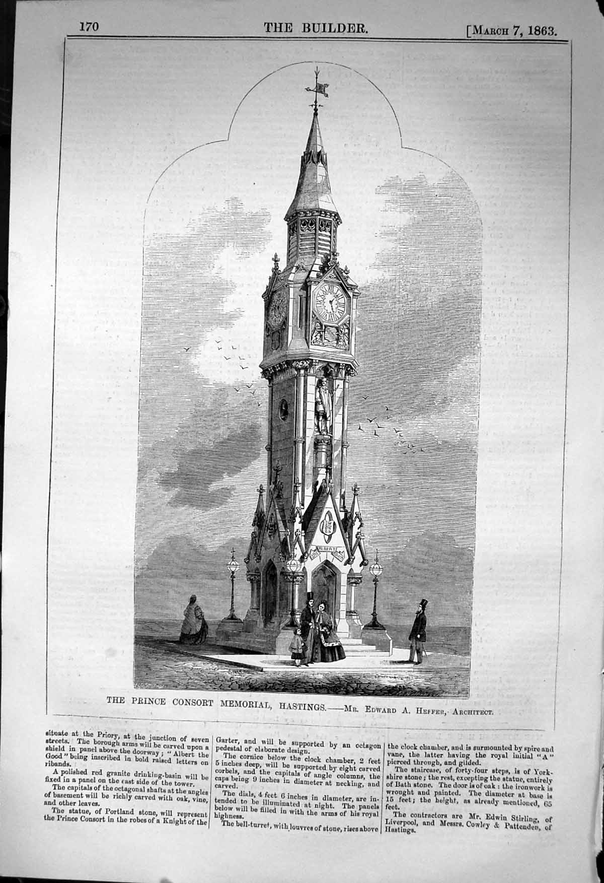 Old Prince Consort Memorial Hastings Heffer Architecture 1863 Builder Victorian