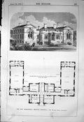 Old Plan Birkenhead Borough Hospital Walter Scott Architecture 1863 B Victorian