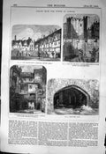 Old Tower London Moat Traitor'S Gate Warder'S Lodge Architecture 1863 Victorian
