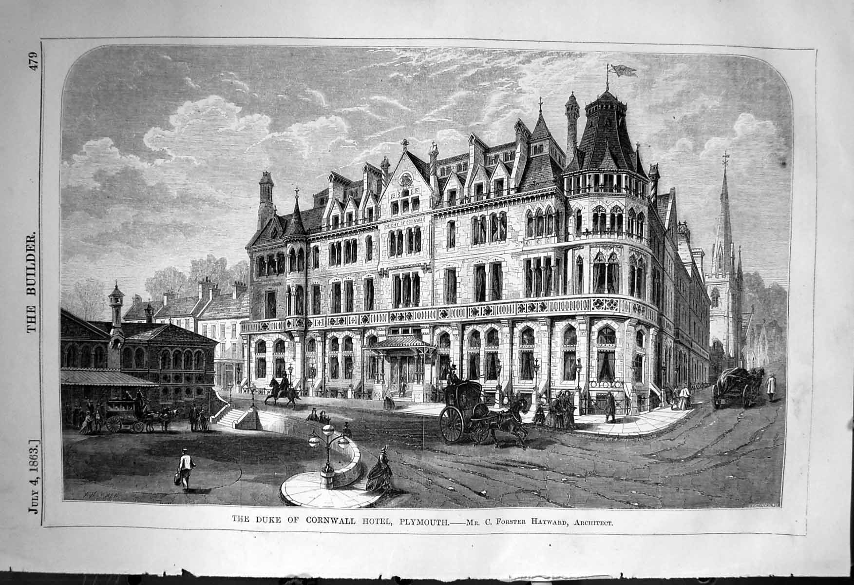 Old Duke Cornwall Hotel Plymouth Forster Hayward Architecture 1863 Bu Victorian